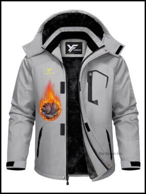 Men's Skiing Jacket Insulated Fleece Lined Waterproof Windbreaker Snowboard